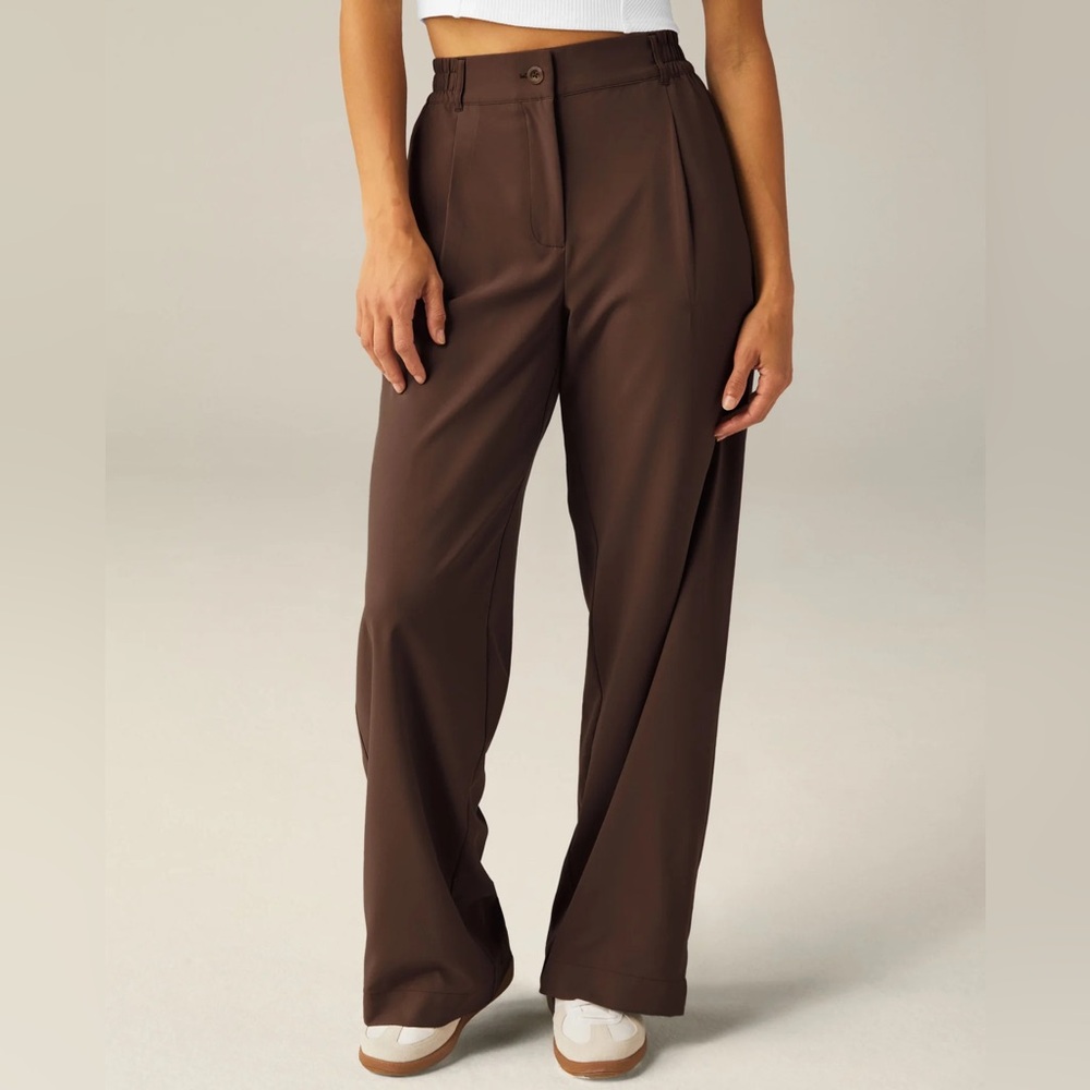 NWT Beyond Yoga Chocolate Wide Leg Pants